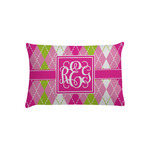 Pink & Green Argyle Pillow Case - Toddler (Personalized)