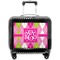 Pink & Green Argyle Pilot Bag Luggage with Wheels