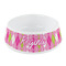 Pink & Green Argyle Plastic Dog Bowl - Small (Personalized)