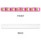 Pink & Green Argyle Plastic Ruler - 12" - APPROVAL