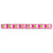 Pink & Green Argyle Plastic Ruler - 12" - FRONT