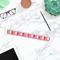 Pink & Green Argyle Plastic Ruler - 12" - LIFESTYLE