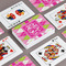 Pink & Green Argyle Playing Cards - Front & Back View