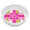 Pink & Green Argyle Melamine Bowl - 8 oz (Personalized)