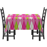 Pink & Green Argyle Tablecloth (Personalized)