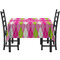Pink & Green Argyle Rectangular Tablecloths - Side View