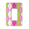 Pink & Green Argyle Rocker Style Light Switch Cover - Single Switch