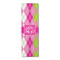 Pink & Green Argyle Runner Rug - 2.5'x8' w/ Monograms