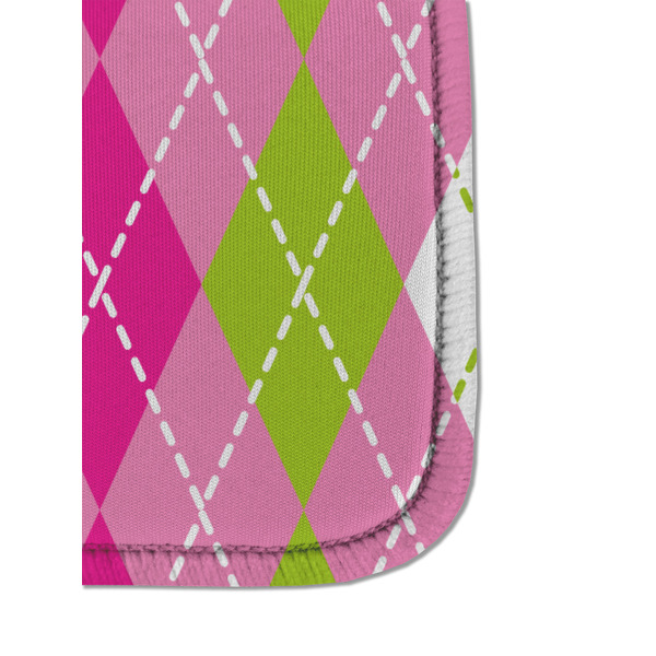 Pink & Green Argyle Sanitizer Holder Keychain - Detail
