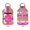 Pink & Green Argyle Sanitizer Holder Keychain - Small APPROVAL (Flat)