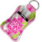 Pink & Green Argyle Sanitizer Holder Keychain - Small in Case