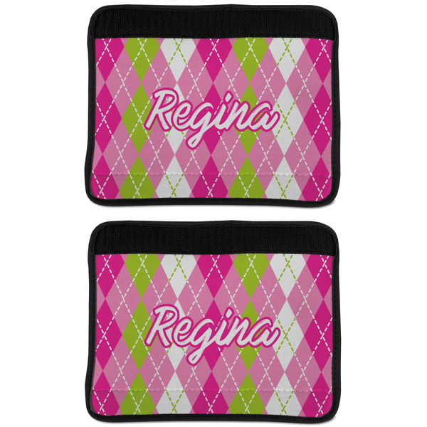 Pink & Green Argyle Seat Belt Cover (APPROVAL Update)