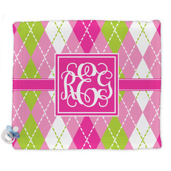 Pink & Green Argyle Security Blankets - Double Sided (Personalized)