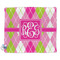 Pink & Green Argyle Security Blanket - Front View