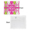 Pink & Green Argyle Security Blanket - Front & White Back View