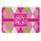 Pink & Green Argyle Serving Tray (Personalized)