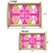 Pink & Green Argyle Serving Tray Wood Sizes