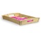 Pink & Green Argyle Serving Tray Wood Small - Corner