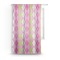 Pink & Green Argyle Sheer Curtain With Window and Rod