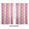 Pink & Green Argyle Sheer Curtains