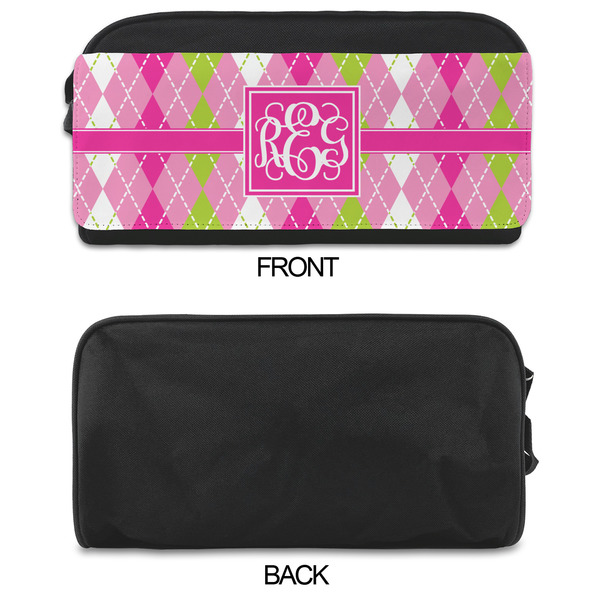 Pink & Green Argyle Shoe Bags - APPROVAL