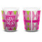 Pink & Green Argyle Shot Glass - White - APPROVAL