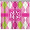Pink & Green Argyle Shower Curtain - Custom Size (Personalized)