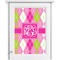 Pink & Green Argyle Single Cabinet Decal