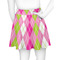 Pink & Green Argyle Skater Skirt - Back