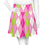 Pink & Green Argyle Skater Skirt - 2X Large