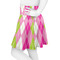 Pink & Green Argyle Skater Skirt - Side