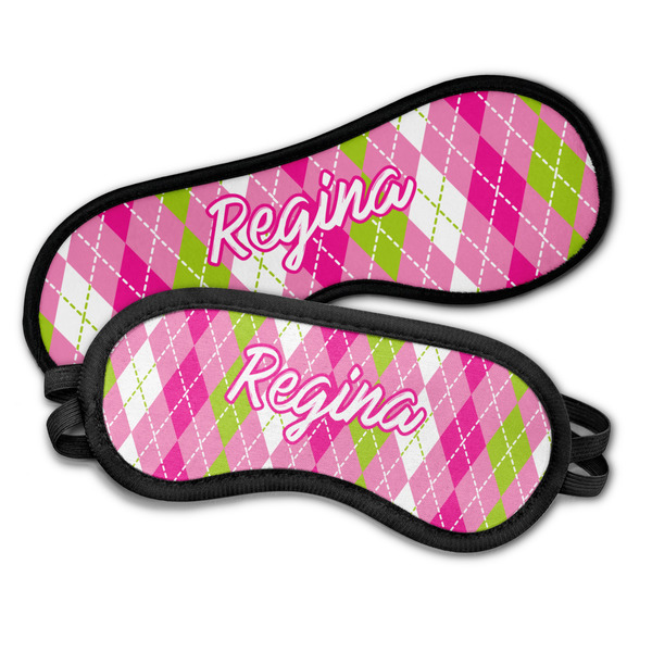 Pink & Green Argyle Sleeping Eye Masks - PARENT