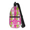 Pink & Green Argyle Sling Bag - Front View