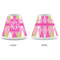 Pink & Green Argyle Small Chandelier Lamp - Approval