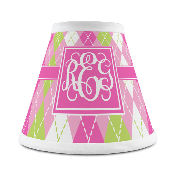 Custom Pink & Green Argyle Chandelier Lamp Shade (Personalized)