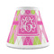 Pink & Green Argyle Small Chandelier Lamp - FRONT