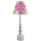 Pink & Green Argyle Small Chandelier Lamp - LIFESTYLE (on candle stick)
