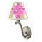 Pink & Green Argyle Small Chandelier Lamp - LIFESTYLE (on wall lamp)