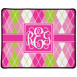 Pink & Green Argyle Large Gaming Mouse Pad - 12.5" x 10" (Personalized)