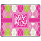 Pink & Green Argyle Large Gaming Mouse Pad - 12.5" x 10" (Personalized)