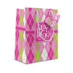 Pink & Green Argyle Gift Bag (Personalized)