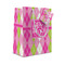Pink & Green Argyle Small Gift Bag - Front/Main