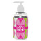 Pink & Green Argyle Plastic Soap / Lotion Dispenser (8 oz - Small - White) (Personalized)