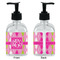 Pink & Green Argyle Glass Soap/Lotion Dispenser - Approval
