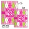 Pink & Green Argyle Soft Cover Journal - Compare