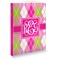 Pink & Green Argyle Softbound Notebook - 7.25" x 10" (Personalized)
