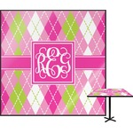 Pink & Green Argyle Square Table Top (Personalized)