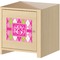 Pink & Green Argyle Square Wall Decal on Wooden Cabinet