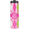 Pink & Green Argyle Stainless Steel Tumbler 20 Oz - Front