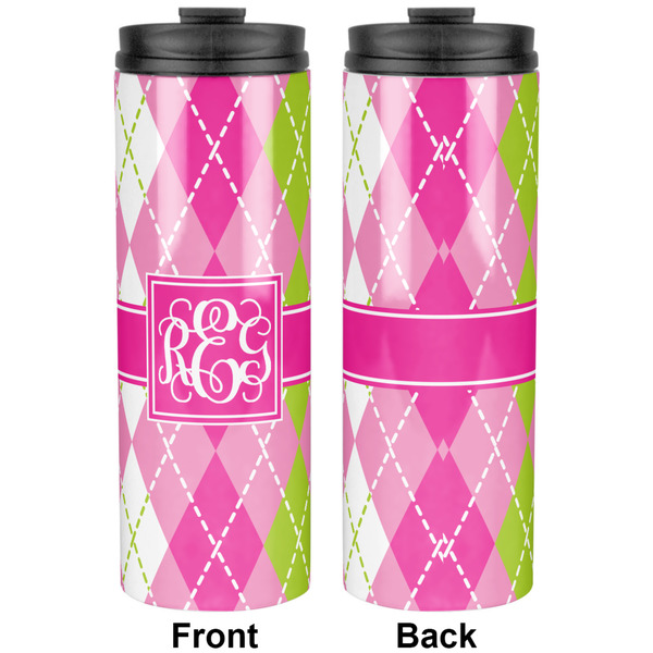 Pink & Green Argyle Stainless Steel Tumbler - Apvl